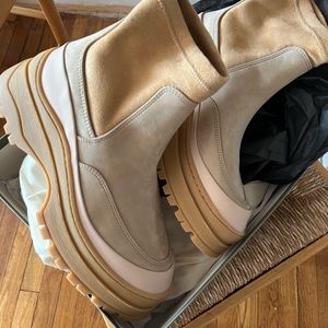 Rachel Comey Barla tan boots suede booties size 38.5 8.5 NIB